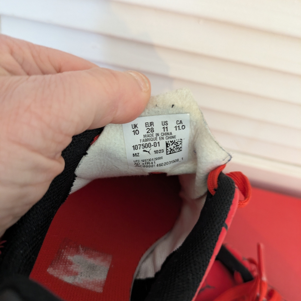 Puma Kids Red Graphic Soccer Cleats Boys Size 10 - Picture 4 of 5